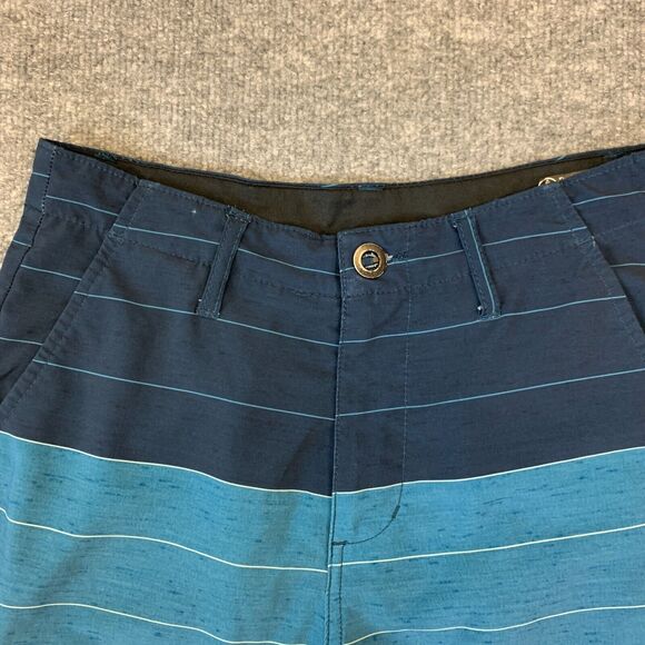Volcom Hybrid Shorts Big Boys Youth 28 Blue Striped Frickin V4S Mixed Surf Turf - Picture 3 of 13